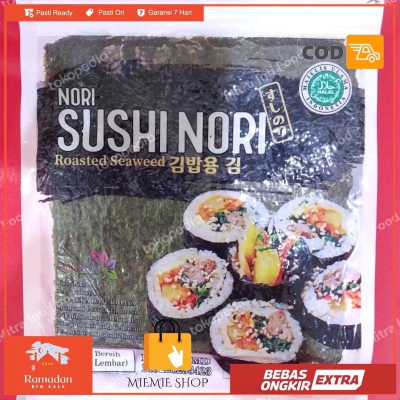 

Nori Sushi Nori Seaweed Rumput Laut 10 Lembar