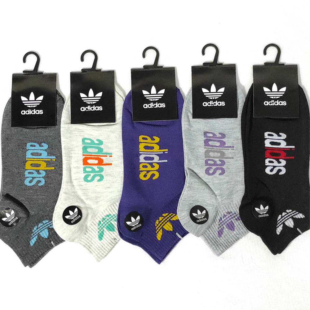 Kaos kaki sport mata kaki motif Adidas