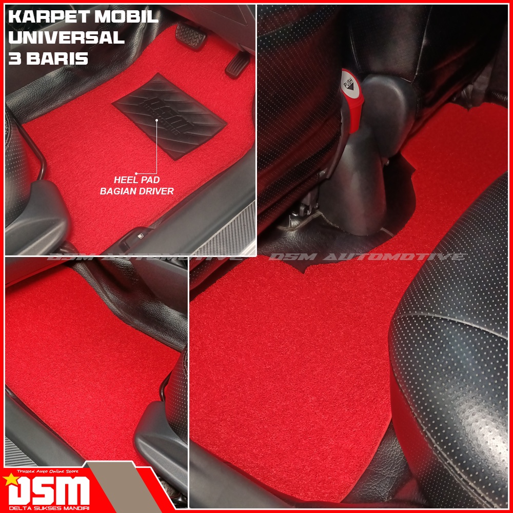 Karpet Mobil Mie Universal - 3 Baris / Karpet Coil Mat Super Tebal Empuk / DSM