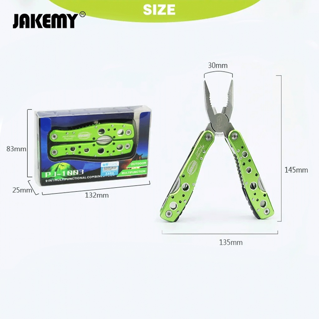 Jakemy Tang Kombinasi Buka Tutup Botol  Multiguna Outdoor Folding Pliers JM-PJ1003