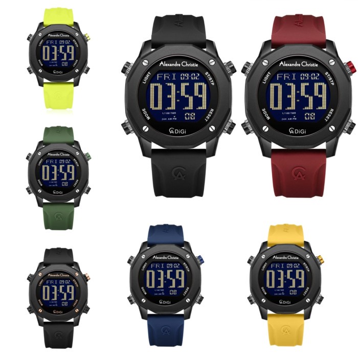 JAM TANGAN PRIA ALEXANDRE CHRISTIE AC 9377 / AC9377 RUBBER ORIGINAL