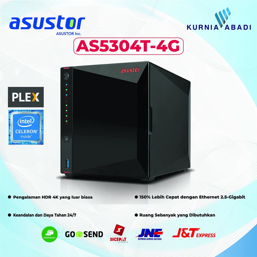 ASUSTOR AS5304T 4GB RAM 4Bay NAS diskless Intel Celeron Quad Core NAS