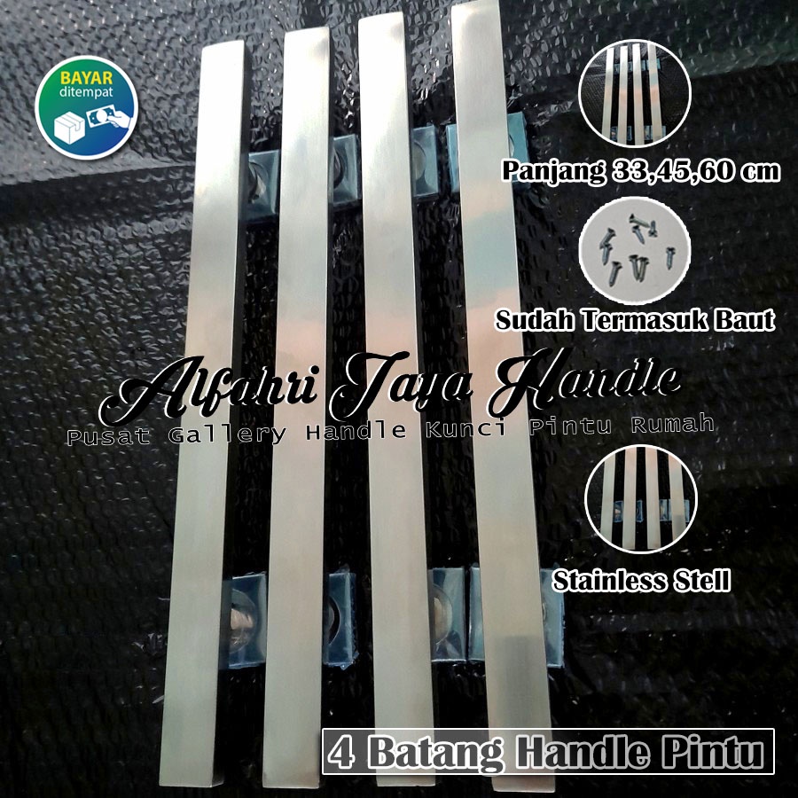 Handle pintu rumah stainless 33cm 45cm 60cm -Tarikan Pintu polos murah Minimalis