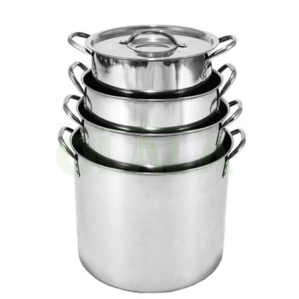 PANCI STOCK POT SET 4 SUSUN + TEKO STAINLESS STEEL MULTIFUNGSI OLL-CH4611