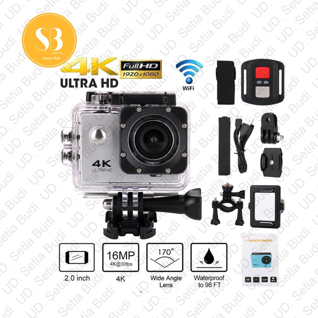 Action Cam 4K Ultra HD dengan Wifi Asli dan Bergaransi