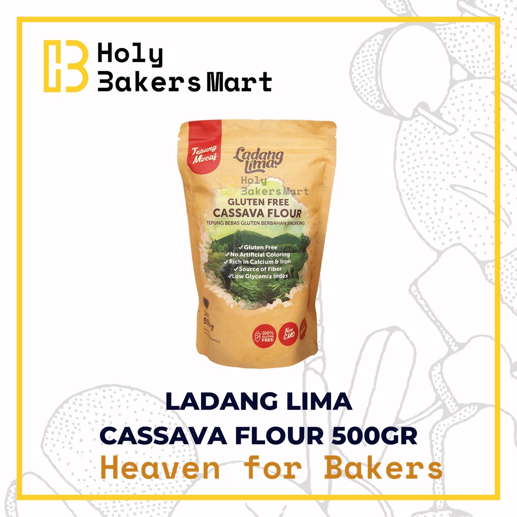 

LADANG LIMA CASSAVA FLOUR 500GR / TEPUNG MOCAF / TEPUNG MOCAF BEBAS GLUTEN / TTEPUNG