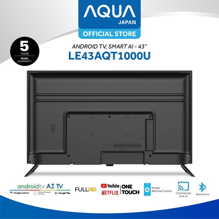 AQUA JAPAN Smart Android TV 43AQT1000U 43inch
