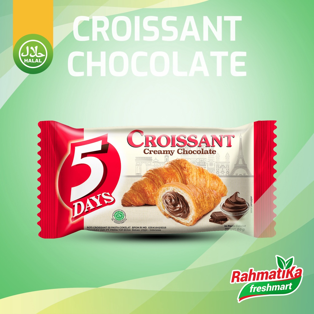 Roti 5Days Croissant Creamy Chocolate 60 gram
