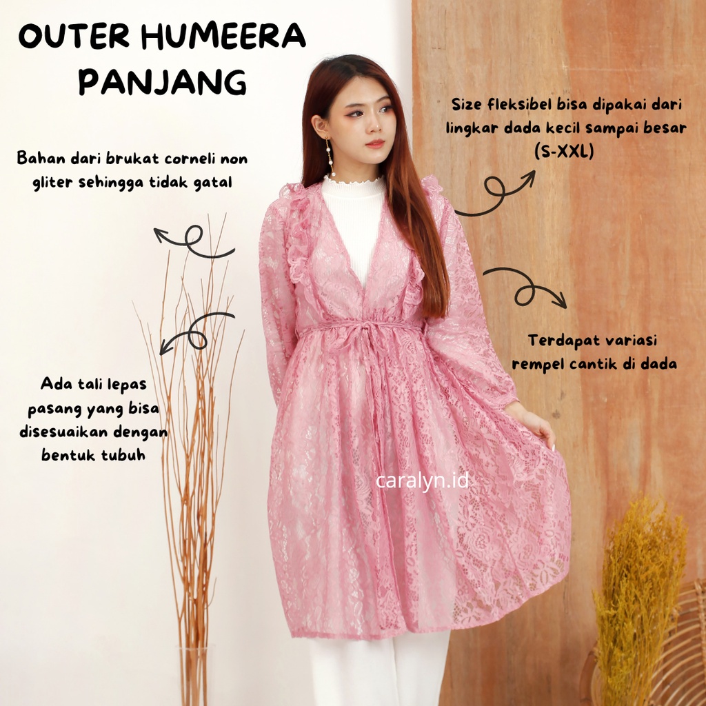 OUTER HUMEERA LENGAN PANJANG REMPEL OUTER LEBARAN