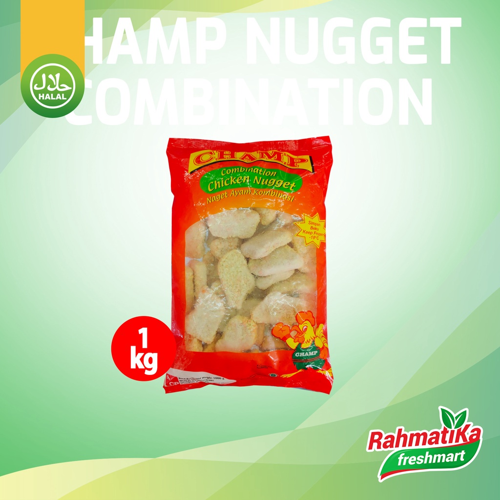 Champ Combination Chicken Nugget - Naget Ayam Kombinasi 1 Kg