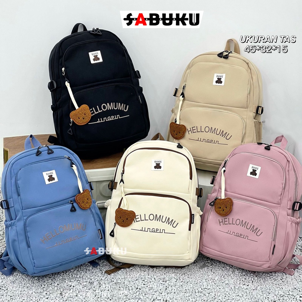 Tas Ransel Anak Sekolah SD SMP SMA Simple Style Tas Punggung Unisex Backpack Laptop - 292