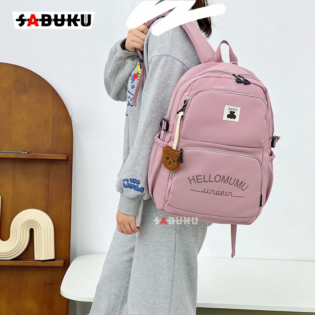 Tas Ransel Anak Sekolah SD SMP SMA Simple Style Tas Punggung Unisex Backpack Laptop - 292