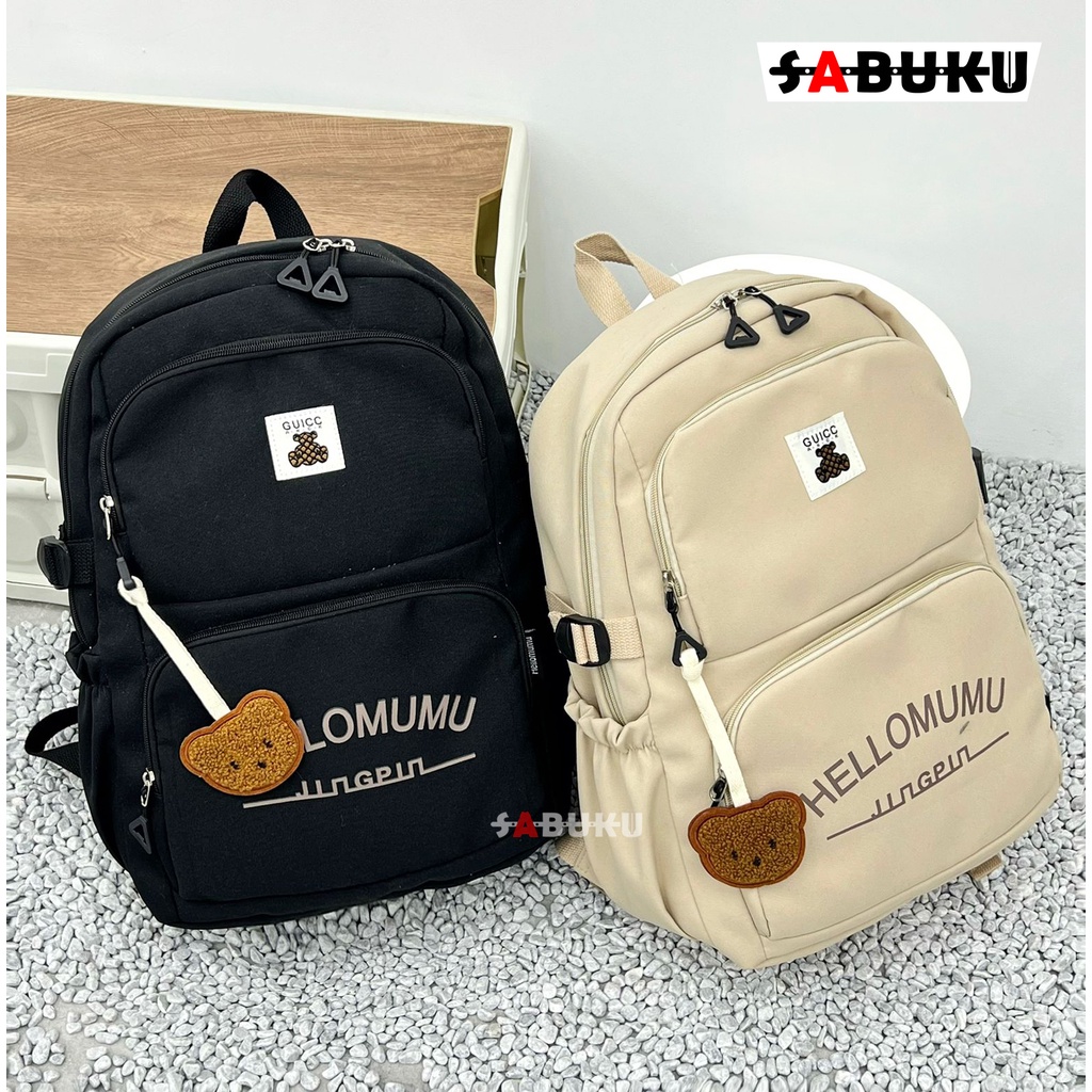 Tas Ransel Anak Sekolah SD SMP SMA Simple Style Tas Punggung Unisex Backpack Laptop - 292