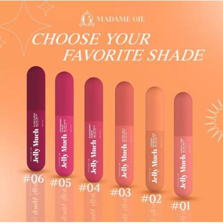 * NCC * Madame Gie Jelly Much Gel Lip Tint Lipstik Liptint With Vitamin E