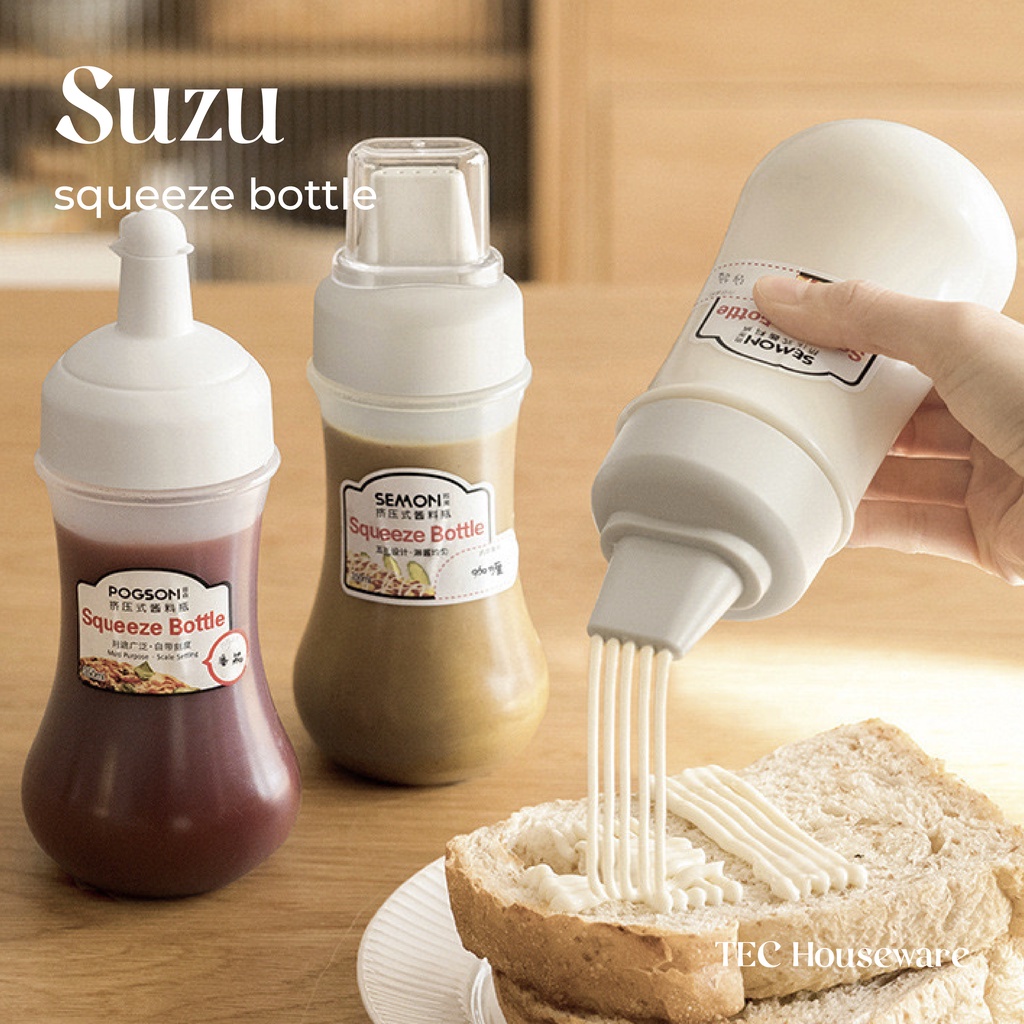 【TEC】SUZU Botol Bumbu Saus Botol Mayonaise Serbaguna Botol Minyak Botol Kecap