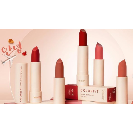 Wardah Colorfit Ultralight Matte Lipstick 3.6g | lipstik mate wardah