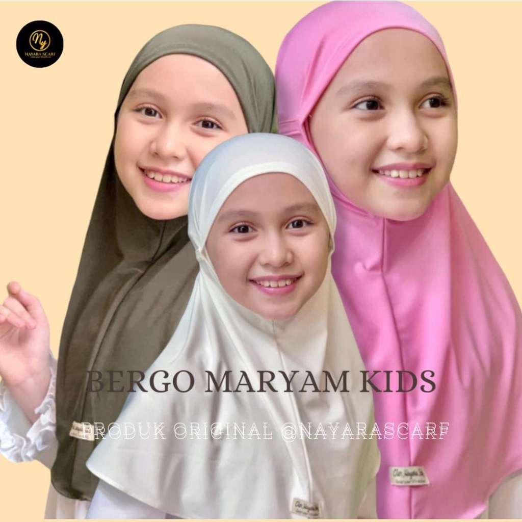 BERGO MARYAM KIDS JERSEY PREMIUM I JILBAB ANAK SEKOLAH TK SD