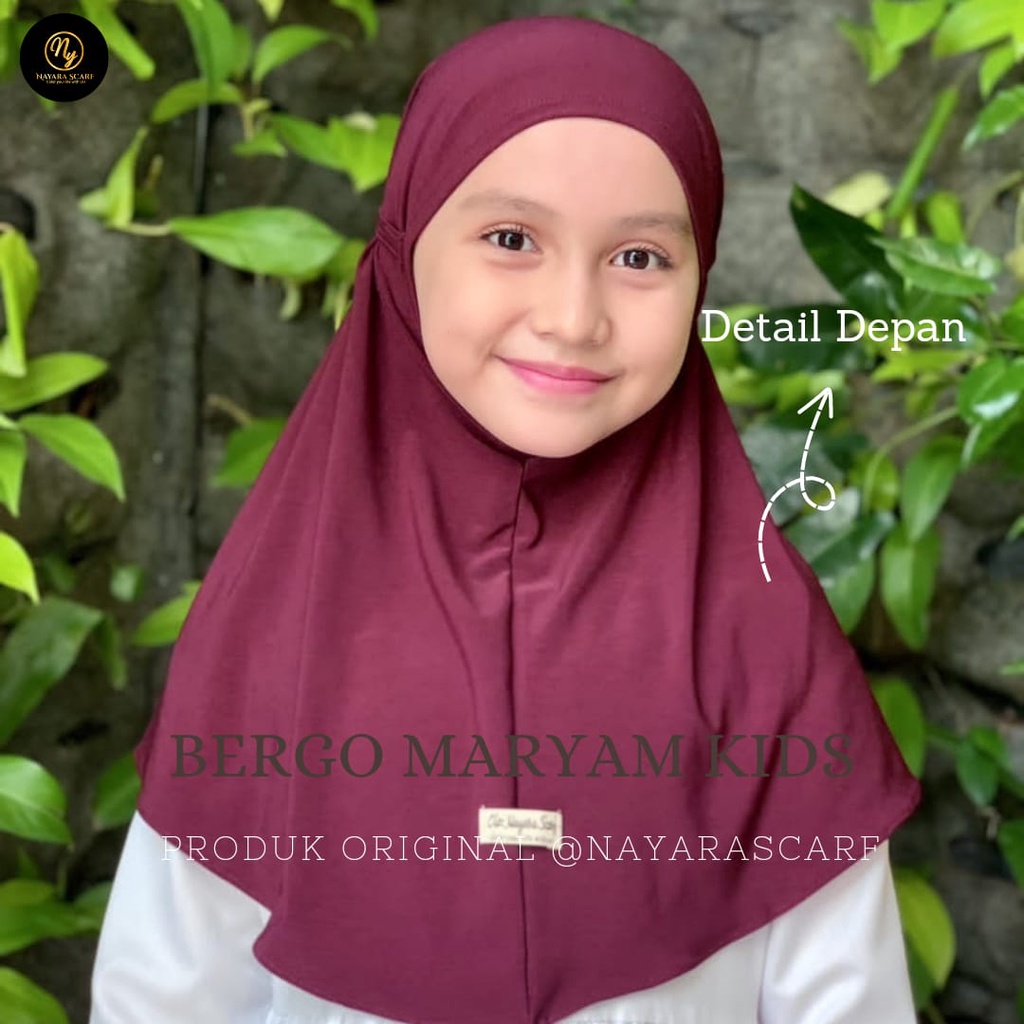 BERGO MARYAM KIDS JERSEY PREMIUM I JILBAB ANAK SEKOLAH TK SD