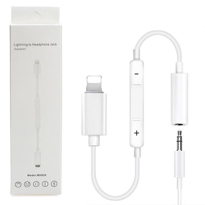Mh020 Lightning To Aux 3.5 Mm Audio Headphone Jack Adapter For Iphone