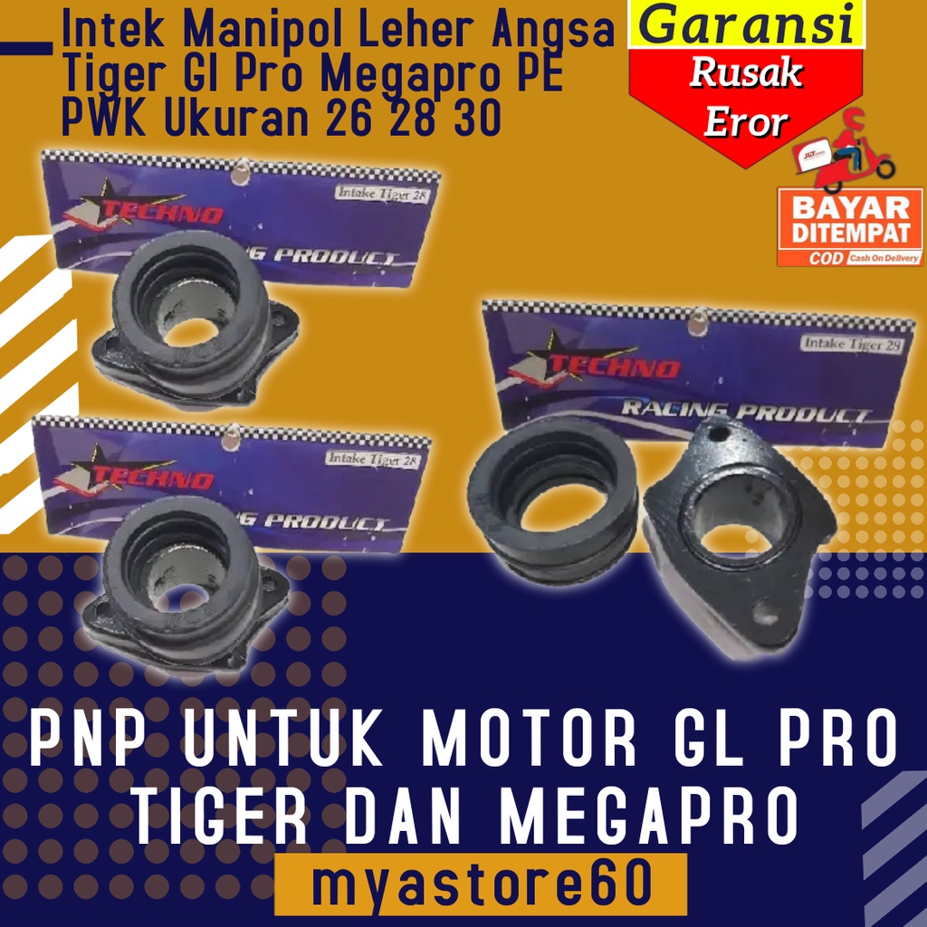 Karet Intek Manipul Kuping Manipol Karet  Sambungan Leher Angsa Penyambung Karbu Tiger Gl Pro Megapro Ukuran 28 26