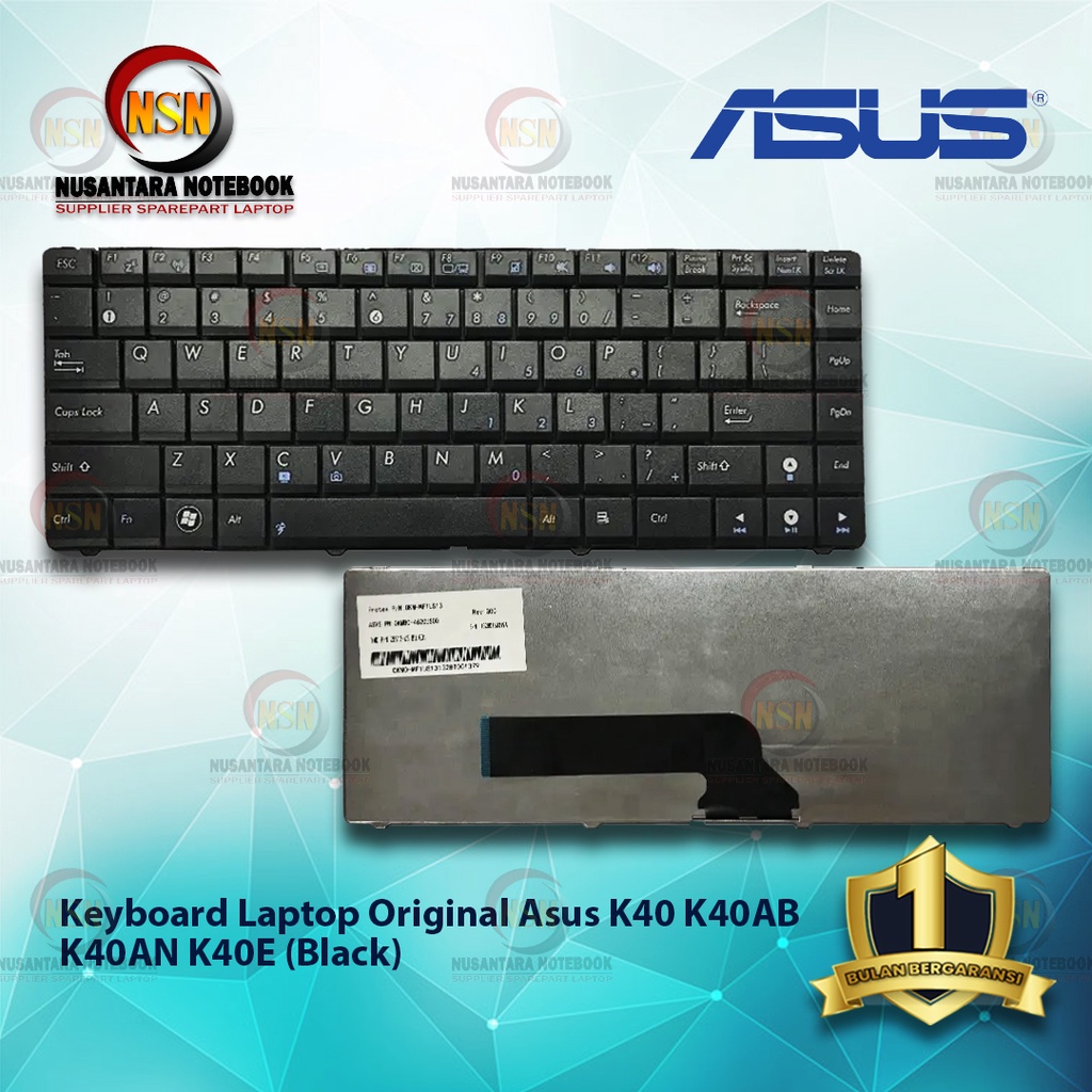 Keyboard Laptop Asus K40 K40I K40AN K40IN K40IJ K40E - Hitam Black