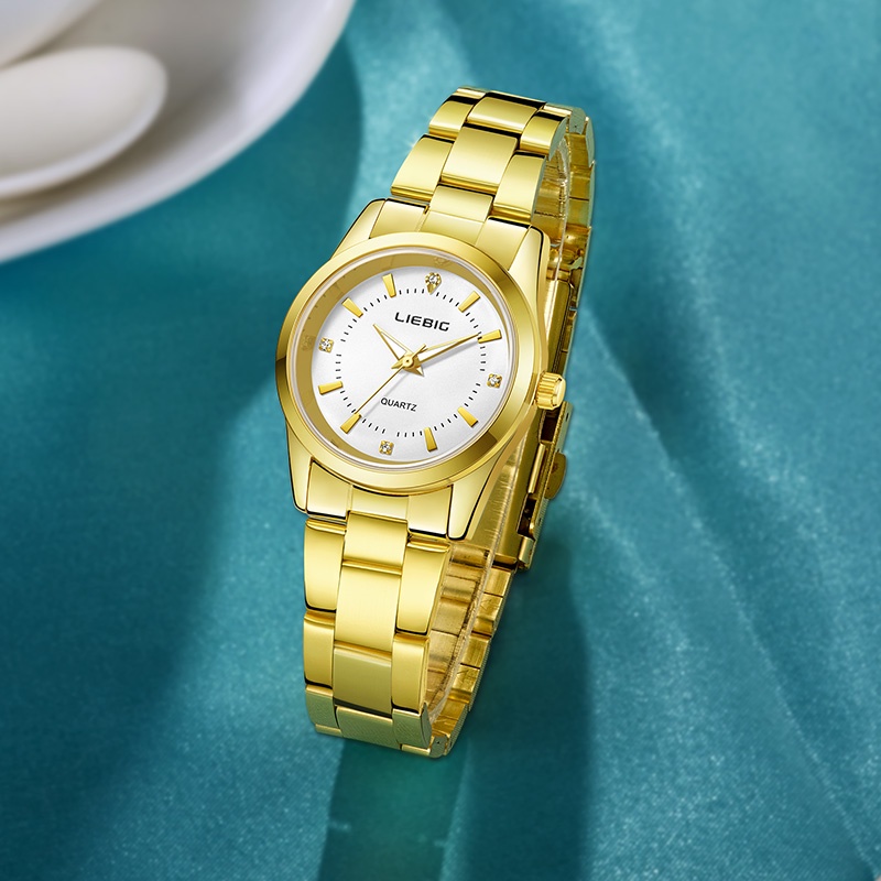 LIEBIG Jam tangan wanita Fashion women watch waterproof Gold Jam Tangan Wanita Anti Air