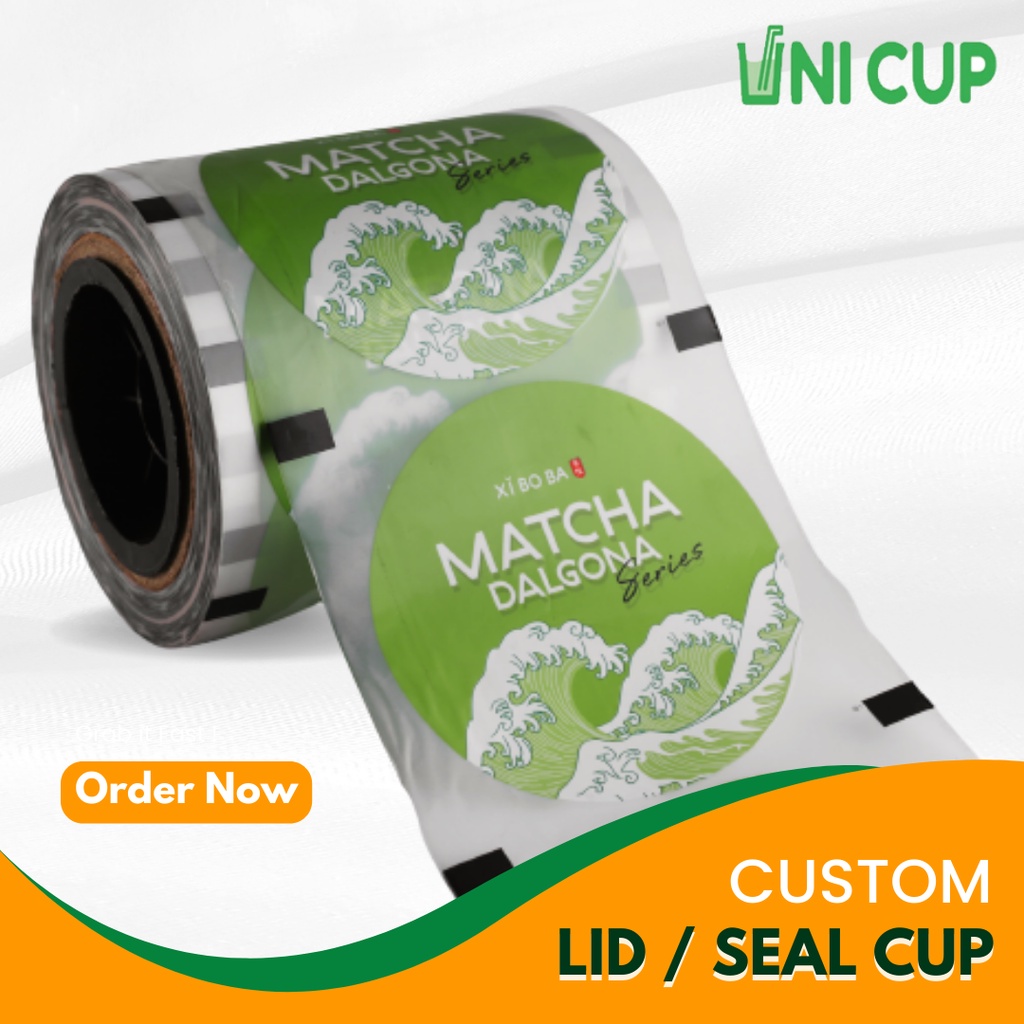 PLASTIK LID CUP SEALER CUP CUSTOM PRINTING DOFF