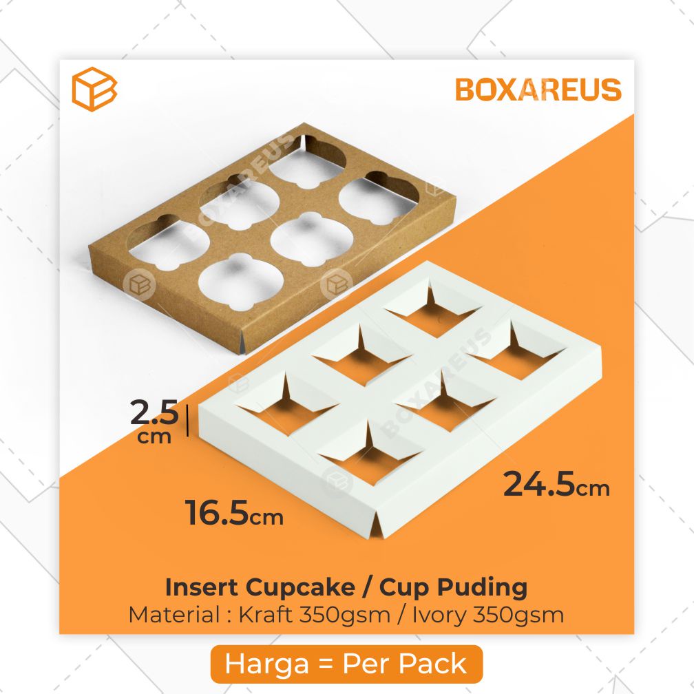 Insert Cupcake Box, Box, Dus, Kemasan, Cupcake Box, Cake Box (10pc)