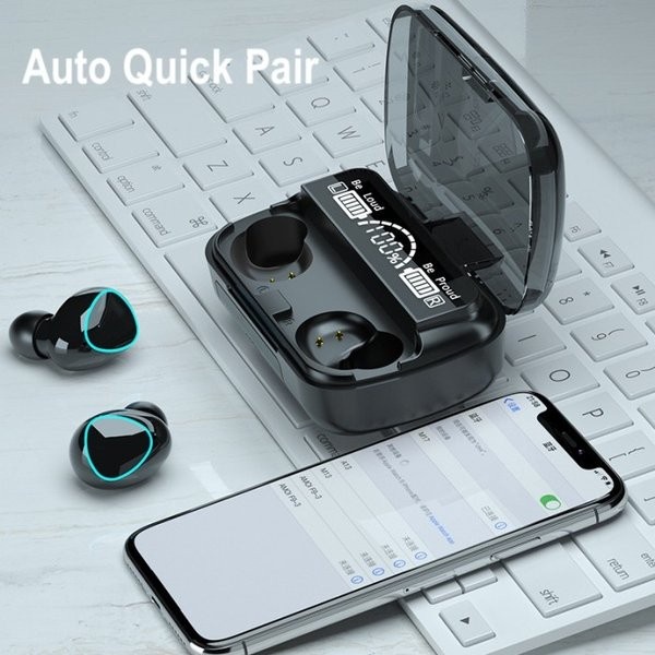 ️(COD) M10 Headset Bluetooth TWS Full Bass 3500mah Power Bank Dengan Senter with Mic Wireless Earphone Headphones 9D Bass Stereo Handset Water Proof Earbud V5.2 Henset Handset Heandset Hedset Hetset