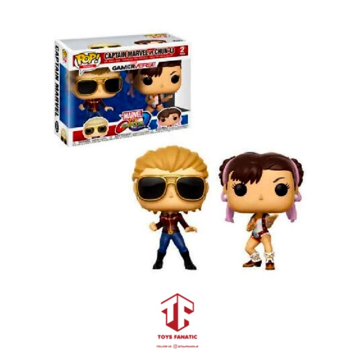 Promo Funko Pop Marvel Vs Capcom Infinite - Captain Marvel Vs Chun-Li Termurah