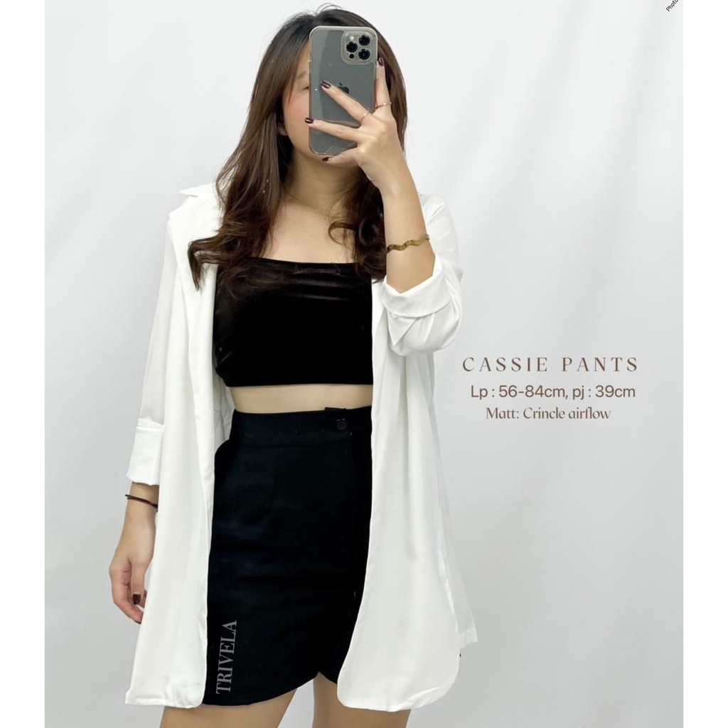 Celana Pendek Premium Cringkle Airflow / Cassie Crinkle Hotpants / SJJ