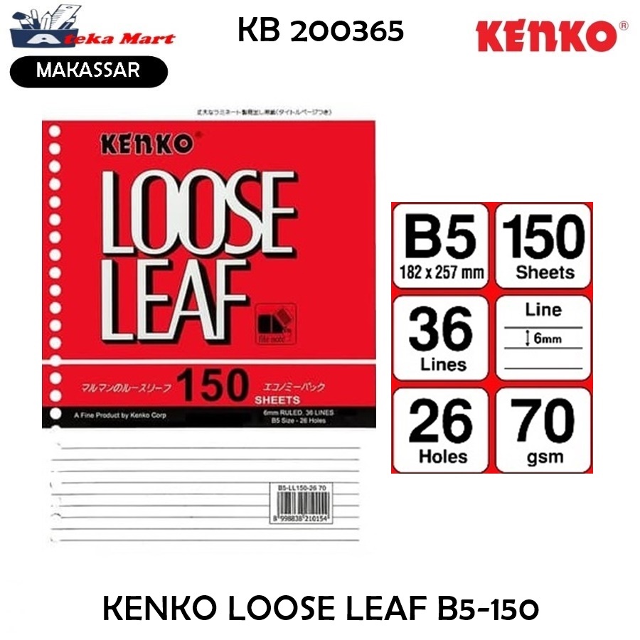 

KENKO LOOSE LEAF B5-150