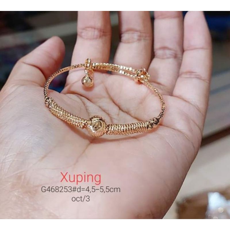 Gelang kolong anak remaja bola boba mrica polos merk xuping original asli