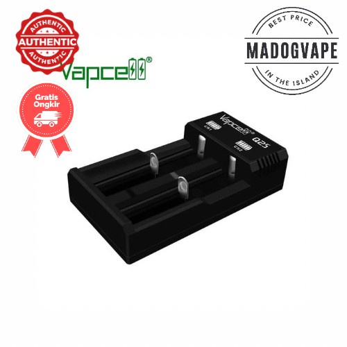 Charger Battery Vapcell Q2S | Charger Batre 2 slot | Charger Vapcell | Charger Batre Vape