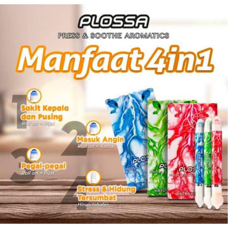 Plossa Minyak Angin Aromatherapy Inhaler 4in1