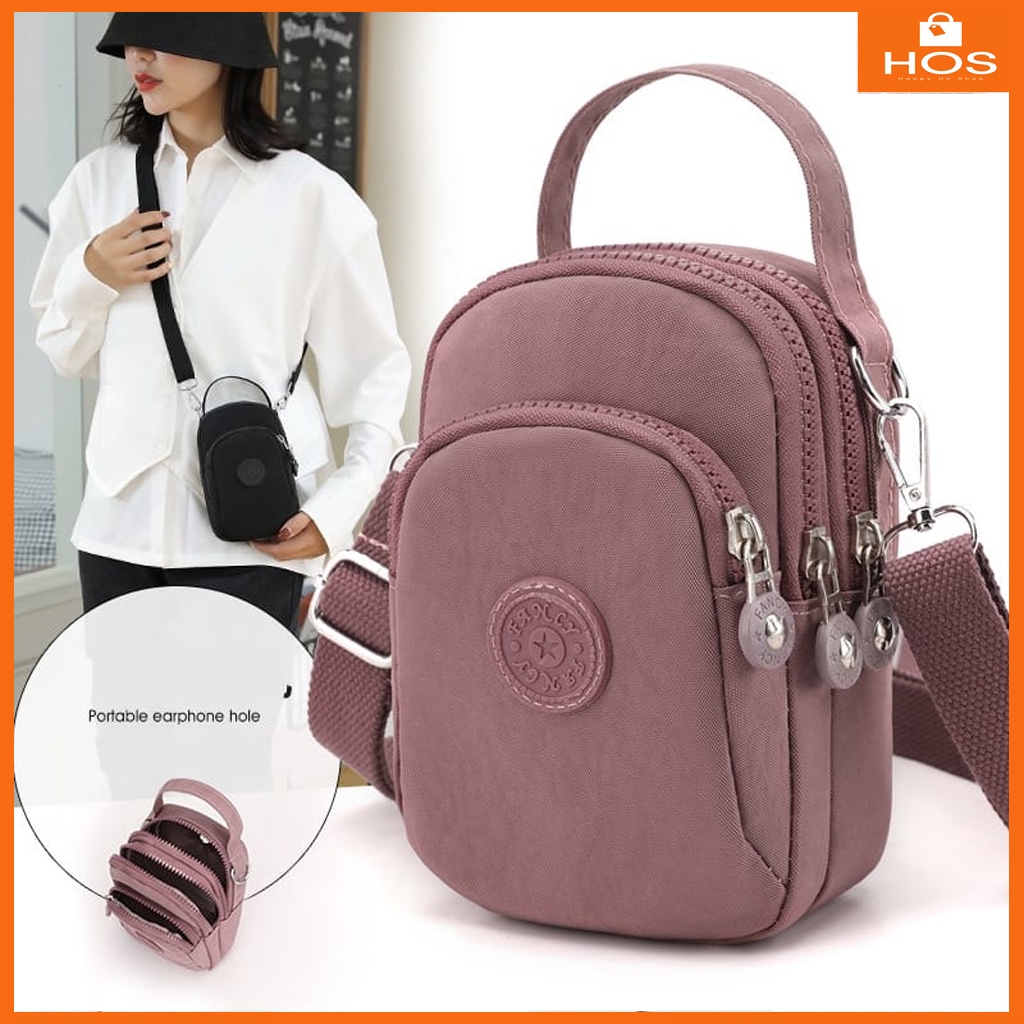 happyonshop - Tas selempang wanita S-76  tas import wanita selempang polyester waterproof tas wanita