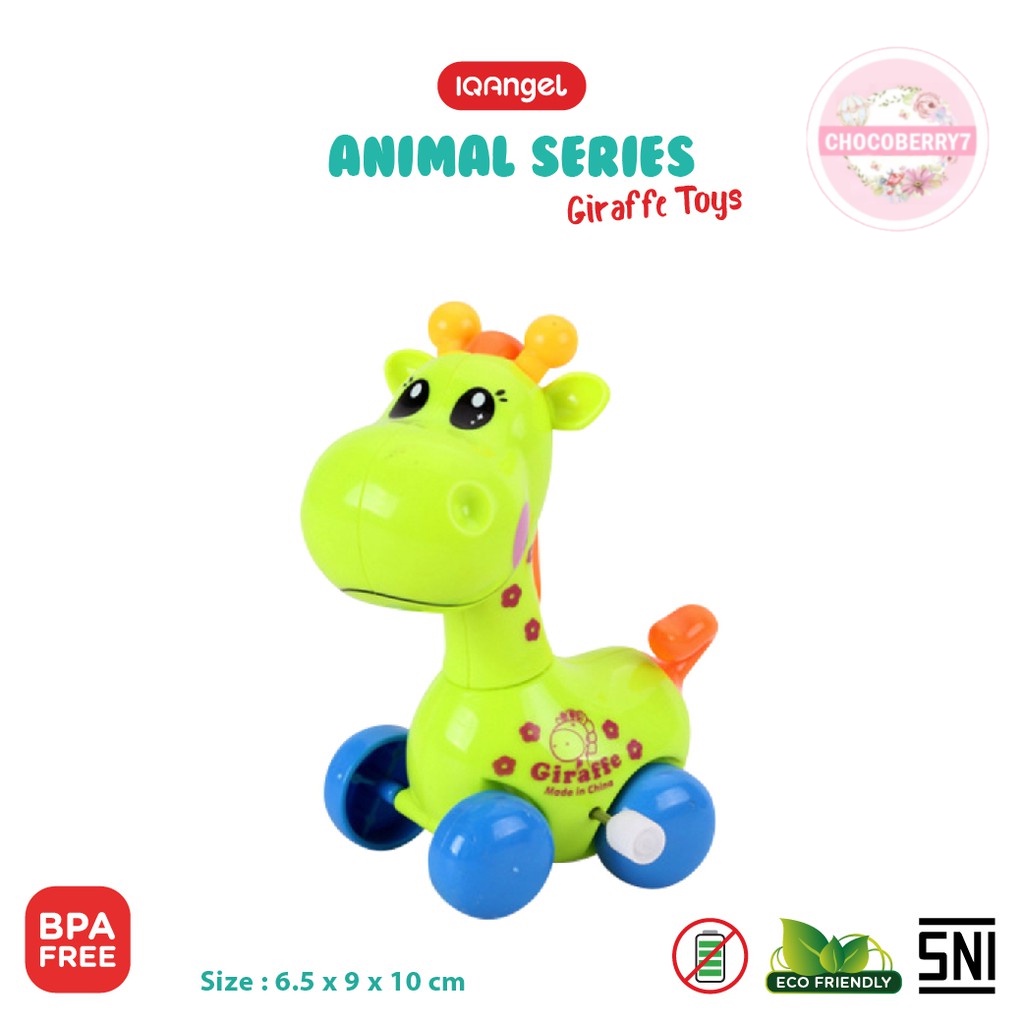 IQAngel Giraffe Toys IQ632 / Mainan Bayi Edukatif / Mainan Motorik Anak Jerapah / Mainan Putar Bayi