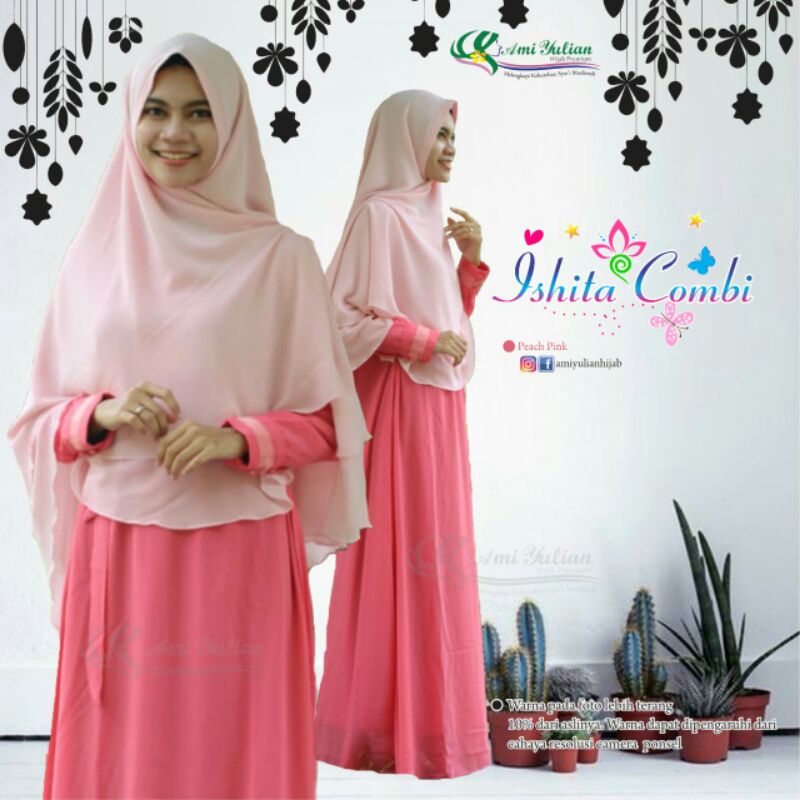 GAMIS SYARI CERUTTY PREMIUM SET HIJAB JUMBO