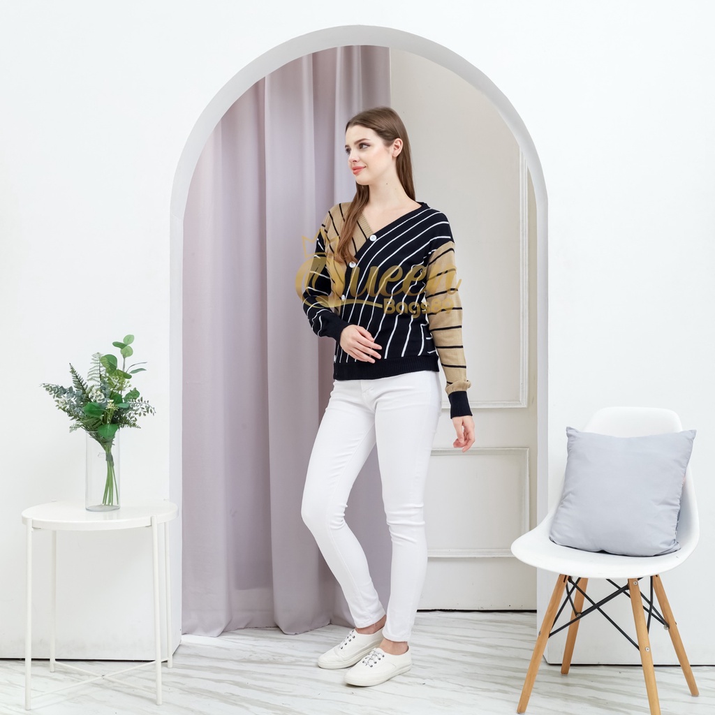 Queenbags89 baju outfit cewek baju atasan wanita baju Rajut Lisa blouse