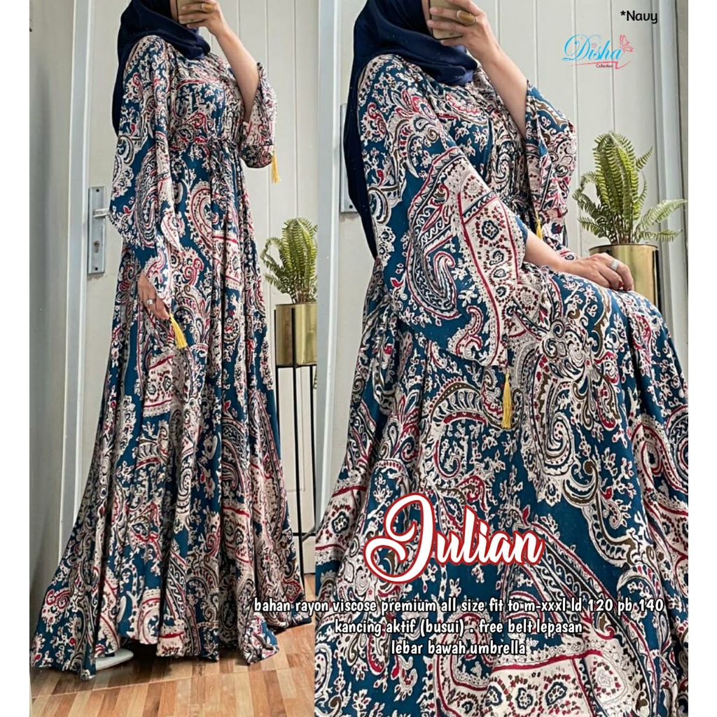 (Jumbo)Baju Gamis Wanita Muslim Terbaru 2023 Motif Batik Model Payung S15