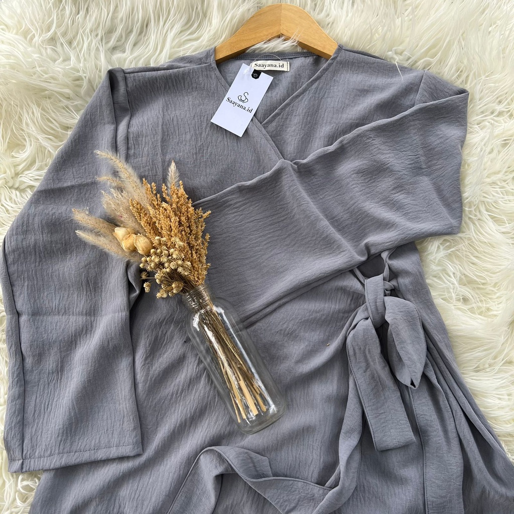 CLAURA DRESS MATT CRINGKLE FLOWLY