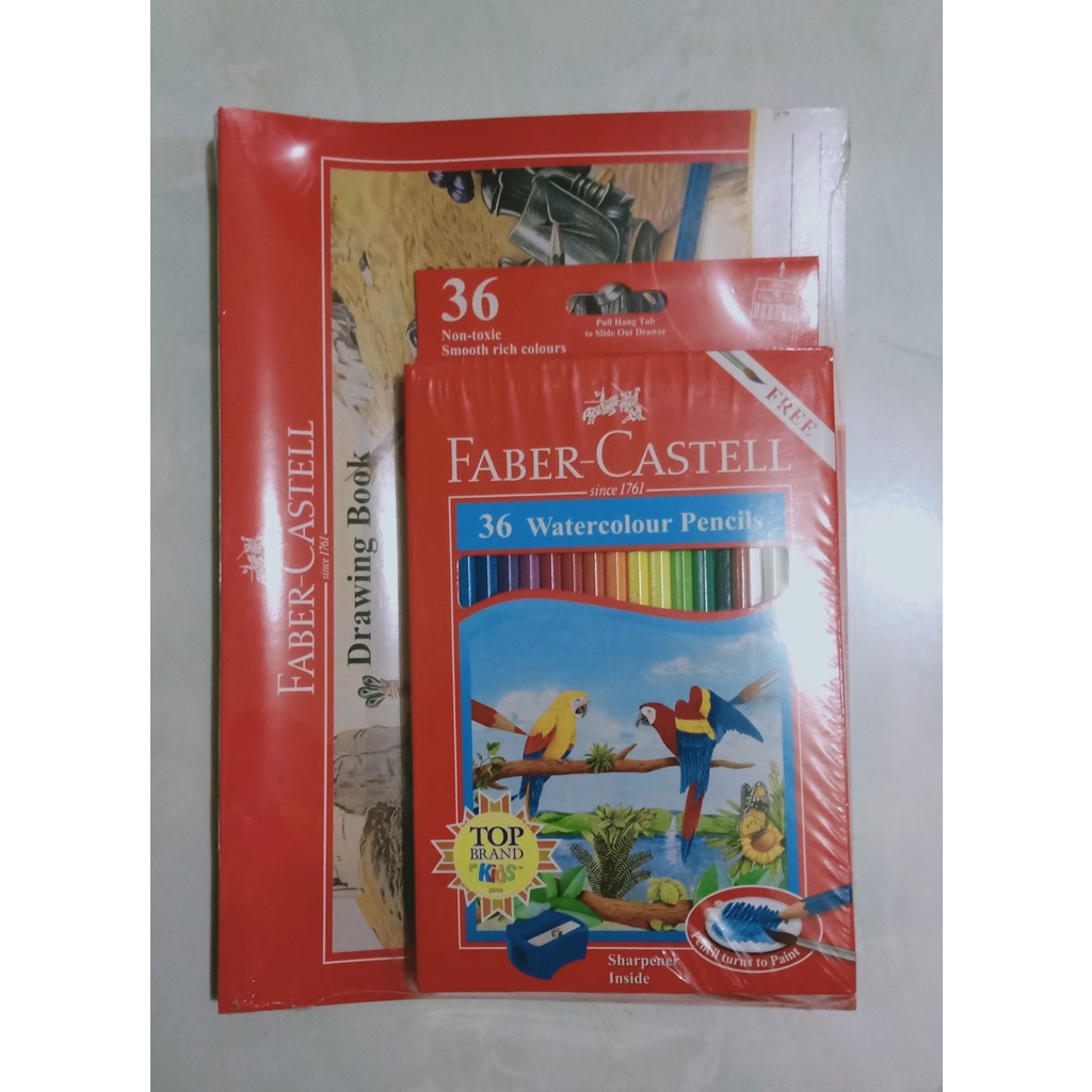 

Pensil Warna Faber Castell 36 Warna Watercolour + Buku Gambar A4