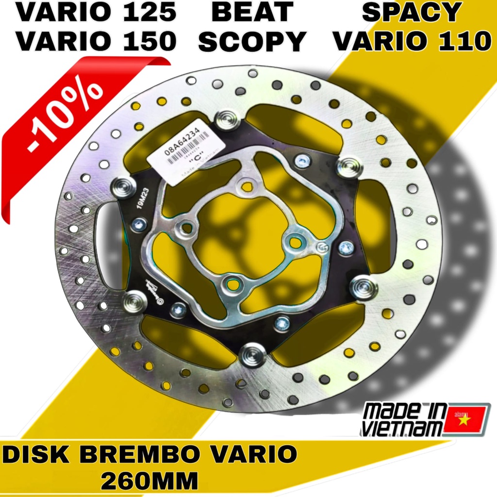 DISC CAKRAM BREMBO VIETNAM 260MM DISK CAKRAM 260M | DISK MURAH PIRINGAN BEAT PIRINGAN VARIO PIRINGAN