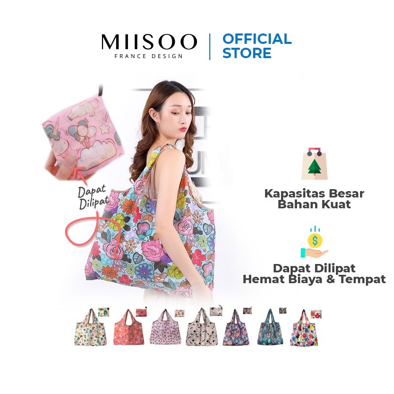 JT - 2012003 Kantong Belanja Lipat Besar Shopping BAG Tas Belanja Lipet Motif 40x40 50x40