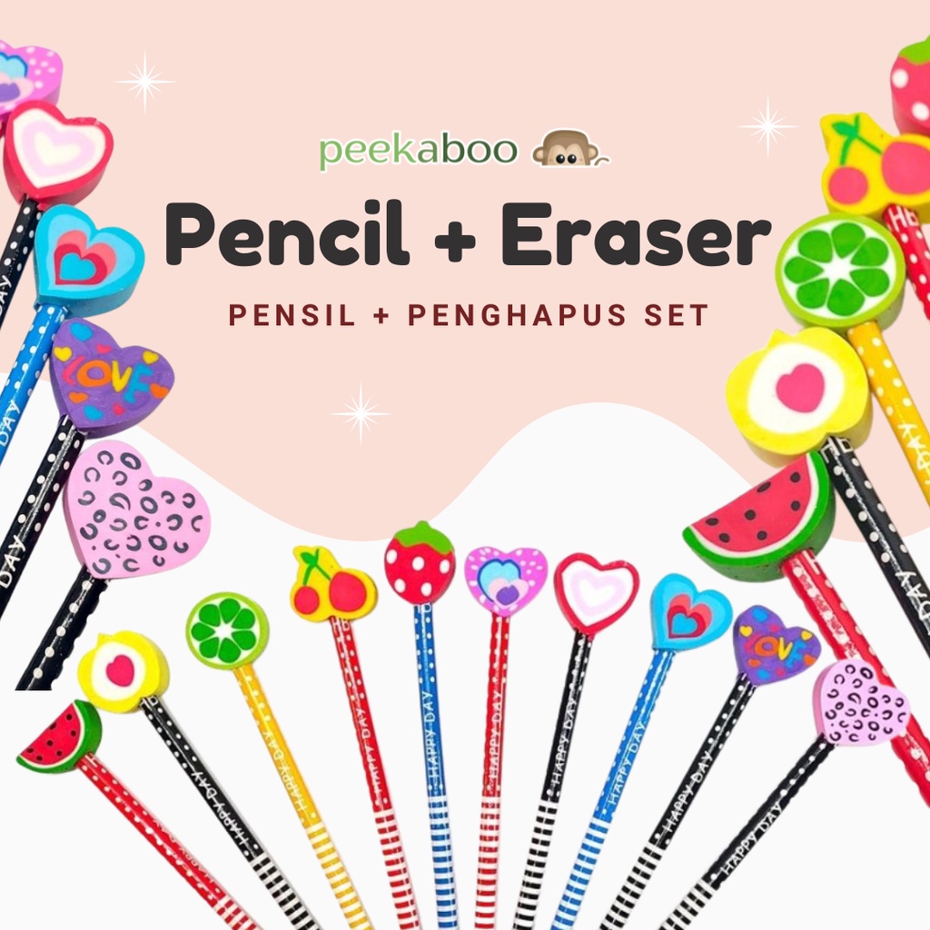 

(COD)PENSIL SET PENGHAPUS ANAK FANCY LUCU