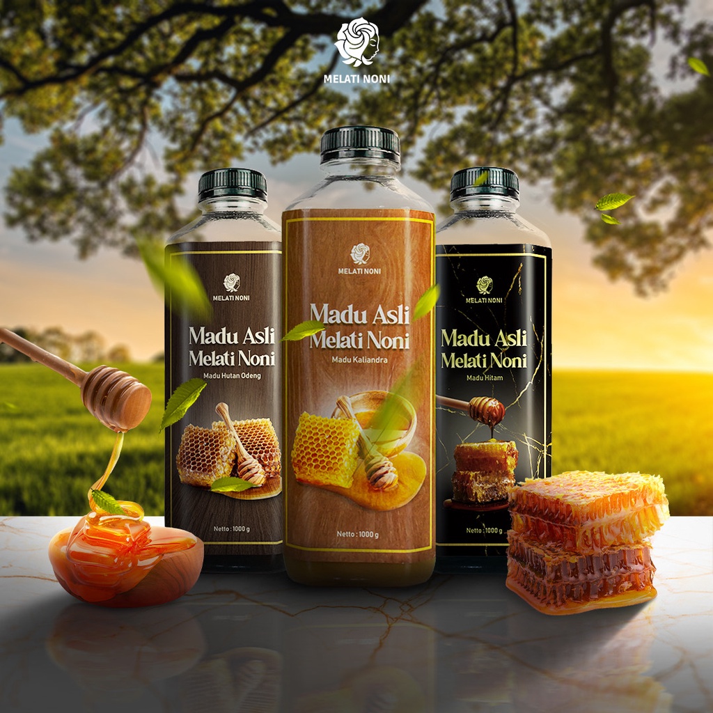 

Madu Asli 100% Tanpa Campuran Herbal Kaliandra Hutan Odeng Hitam Pahit Melati Noni Original 1 Kg