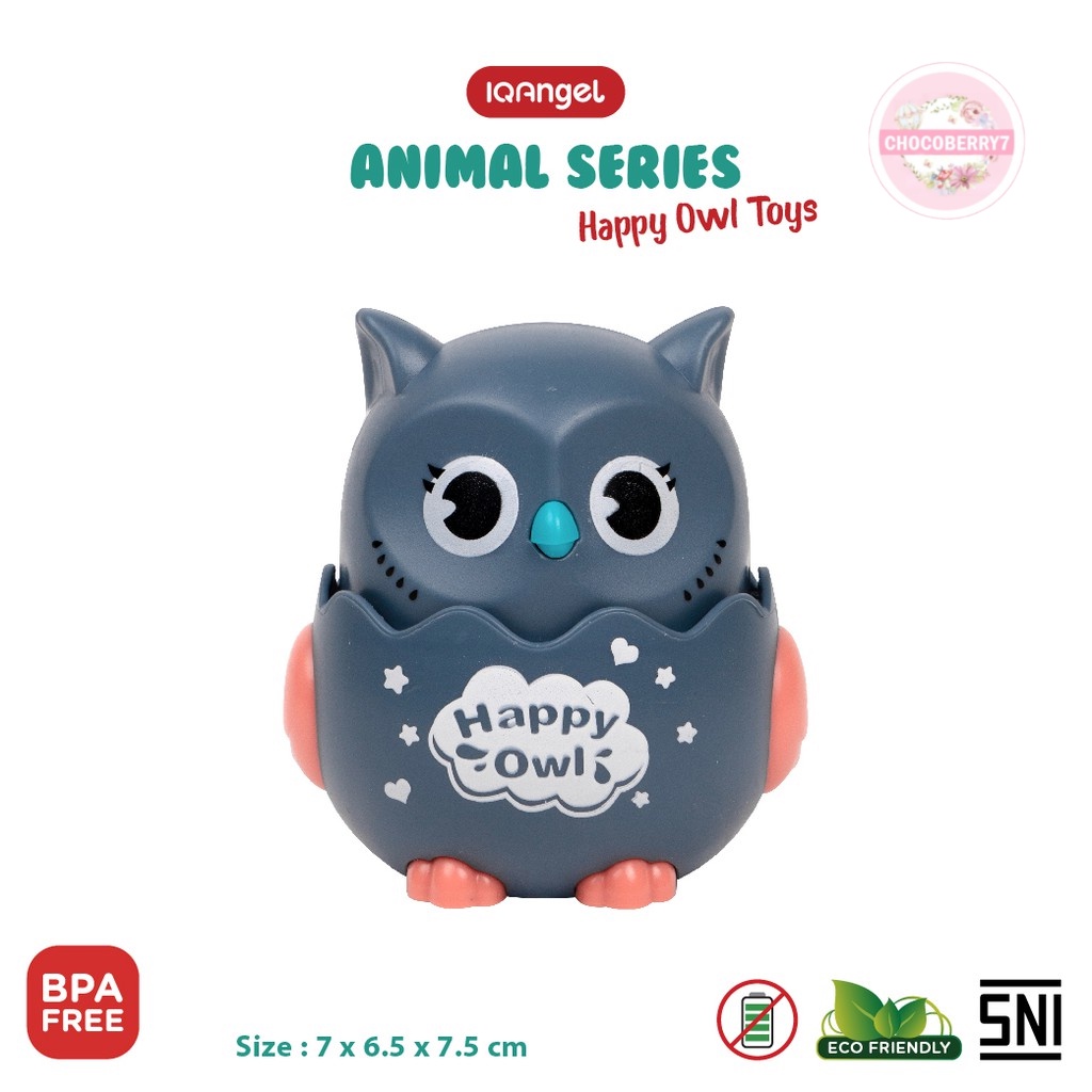 Dipencet Bergerak! IQAngel Happy Owl Toys IQA666/ Mainan Edukasi / Mainan Edukasi Anak Bayi Burung Hantu Bergerak