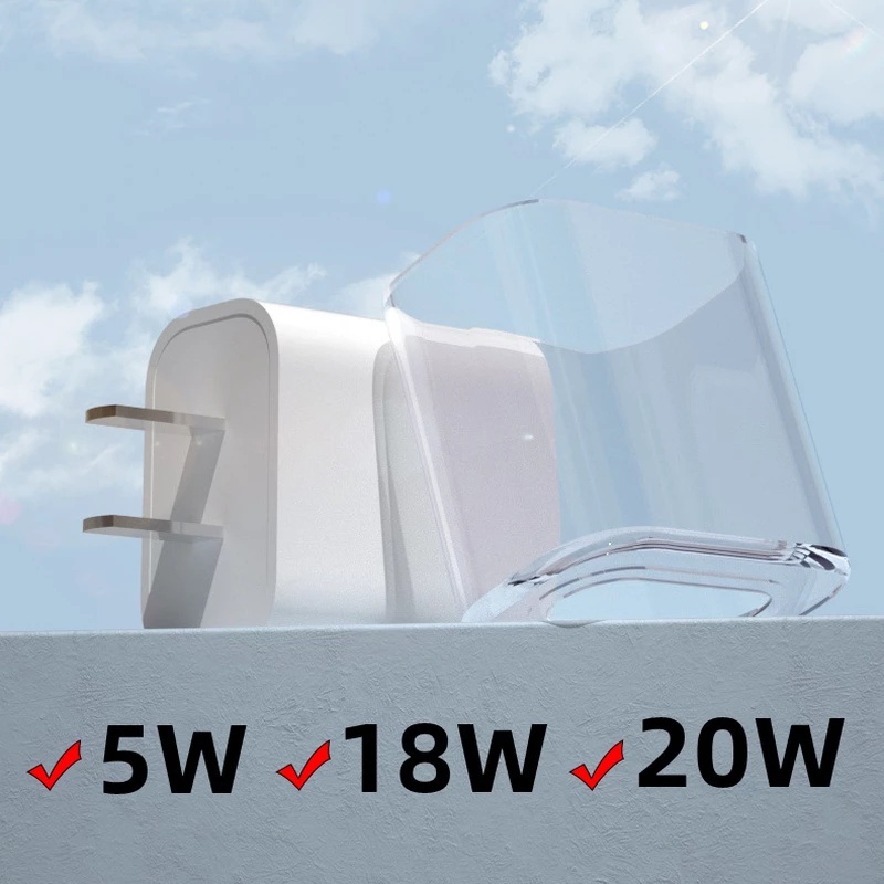 Silicone Case Cover Case Charger iphone 20w 18w Bening Transparan