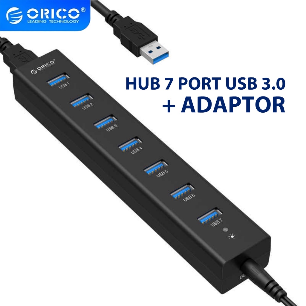 ORICO HUB 7 PORT USB 3.0 WITH ADAPTOR H7013-U3