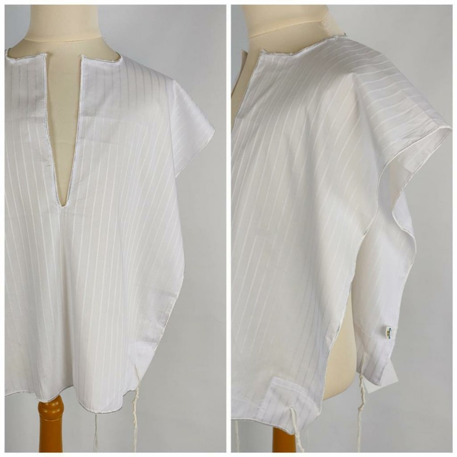 Baju Dalam V Neck COTTON with TZITZIT Tallit Katan, by Israel (Kosher)